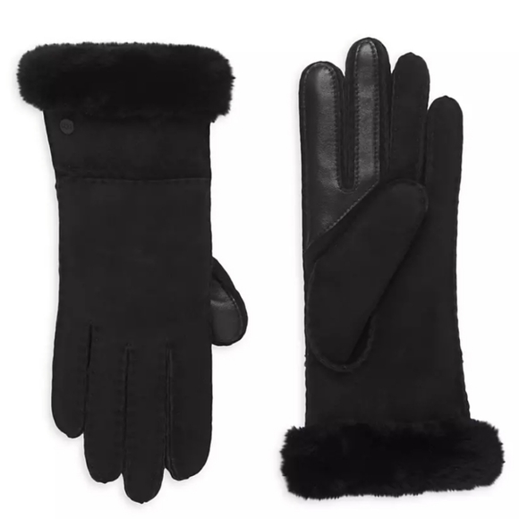 UGG Accessories - UGG Suede & Sheepskin Seamed Tech Gloves Sz M NWT